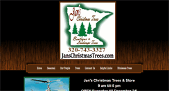 Desktop Screenshot of janschristmastrees.com